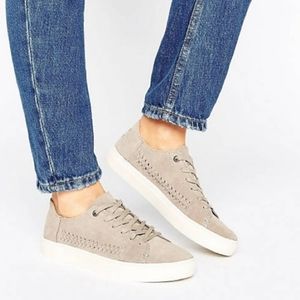 TOMS Lenox Desert Taupe Suede Sneakers Size